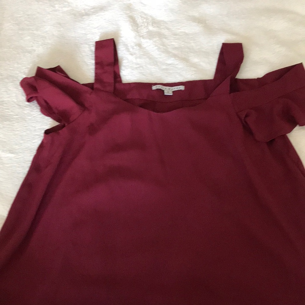 Maroon off shoulder top